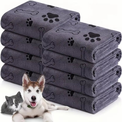 1Pc Quick-Drying Microfiber Dog Towel Absorbent Pet Bath Product Fiber Quick-Drying Bath Towel Car Wiping Cloth Pet Supplies