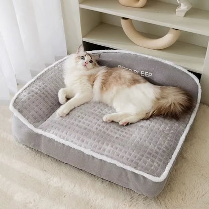 Pet Bed for Dog Winter Bedding Dogs Halloween Cats Christmas Sofa Warm Small Baskets Puppy Medium Large Pets Accessories Blanket