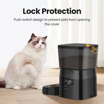 Automatic Pet Feeder Button Version Auto Cat Food Dispenser Accessories Smart Control Pet Feeder for Cats Dog Dry Food