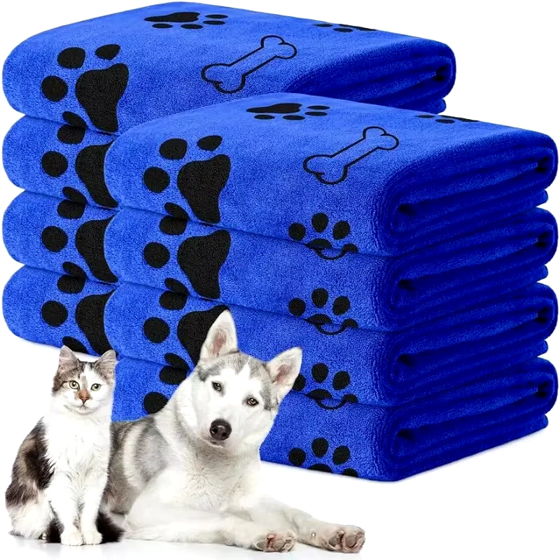 1Pc Quick-Drying Microfiber Dog Towel Absorbent Pet Bath Product Fiber Quick-Drying Bath Towel Car Wiping Cloth Pet Supplies